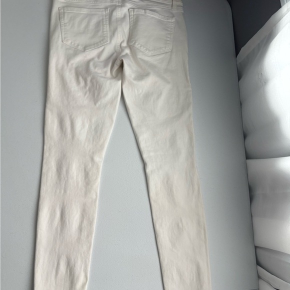 PAIGE White Skinny Jeans with Modern Zipper Details - Picture 2 of 6